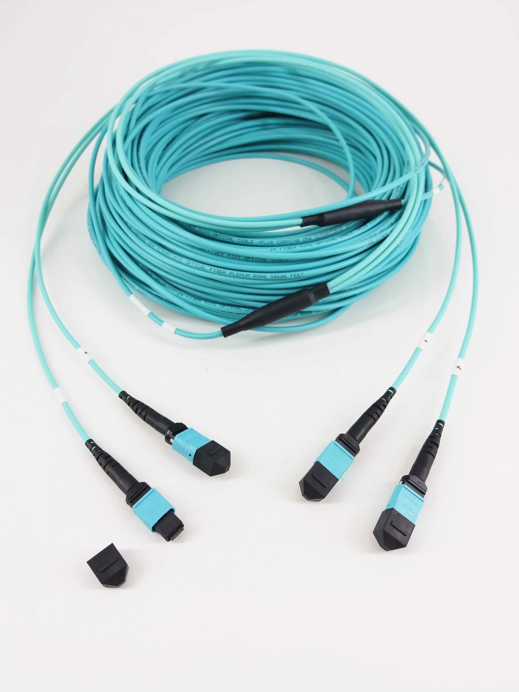 24 Fiber Om3 MTP/MPO Fiber Optic Trunk Cable