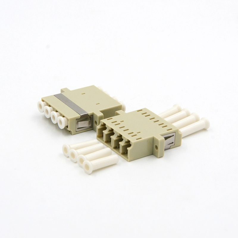 Professional Supplier LC Upc to LC Upc Quad Om1om2 Fiber Optic Adapter with Flange for FTTH Communication
