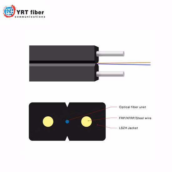 FTTH Sc to Sc Single Mode Fiber Optical Drop Wire Cable White Cable
