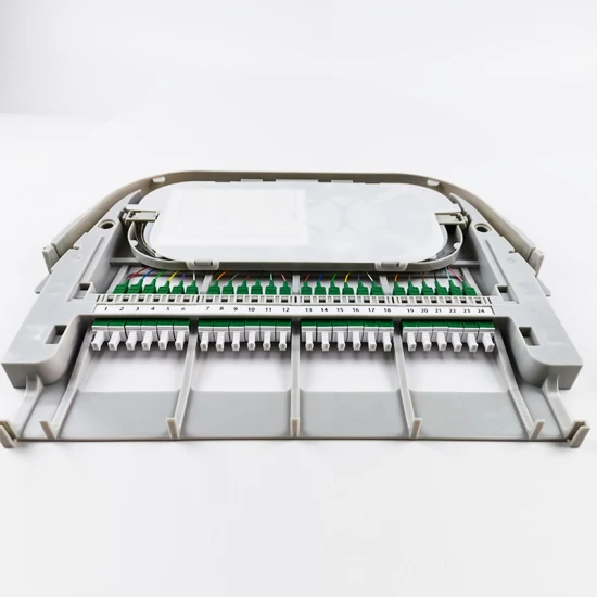 Abalone Factory Direct Fiber Optical 1u Rack Mounted Adaptors 24ports Sc Fiber Optic Patch Panel