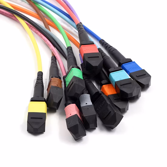 MPO Trunk Optical Patch Cord Single Mode MPO 12 Core Optic Fiber Patch Cord MTP MPO Fiber Patch Cord