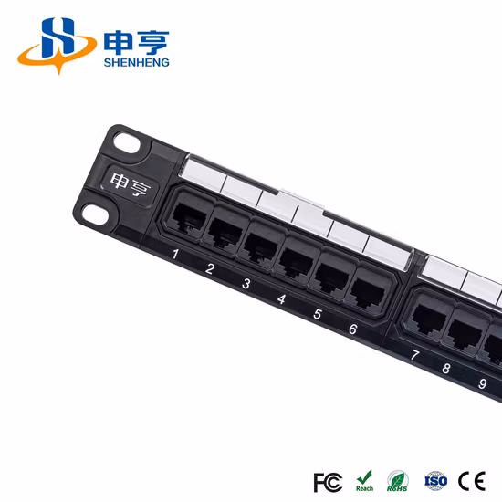 Abalone Factory Supply Network UTP AMP 24 Port Fiber Optic Cat 6 Patch Panel