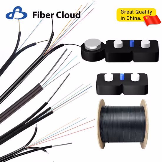 1 Core 2 Core 4 Core FTTH Drop Cable G657A2 Fiber Optic Drop Cable Drop Wire Cable